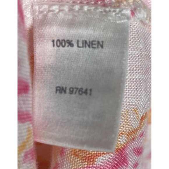 J.Jill Love Linen Button Up Blouse Womens Size 4X Floral Print Long Sleeve Plus - Picture 4 of 8